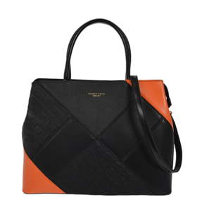 Borsa a mano con tracolla Romeo Gigli Milano nero/arancio