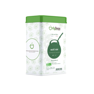 Maté vert Bio du Brésil - Boîte Métal 100g