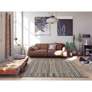 SAMARKAND Alfombra estilo vintage de pelo corto multicolor, varias medidas disponibles