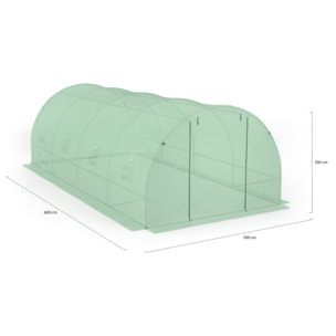 Serre 18m² verte - gamme maraichère