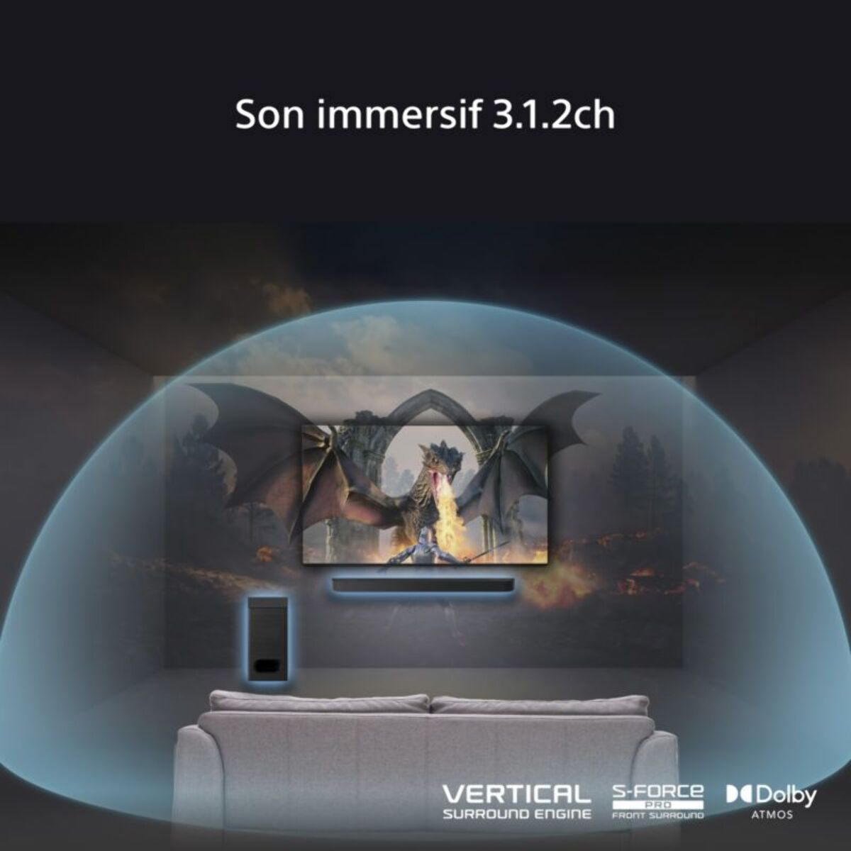 Barre de son SONY Bravia Theatre Bar 6 Edition - Dolby Atmos, Bluetooth, 250W, avec caisson sans fil