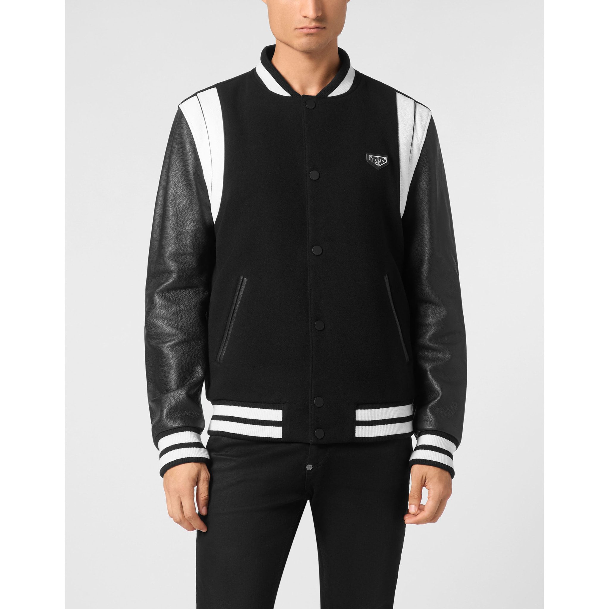 PHILIPP PLEIN Bomber de cuero