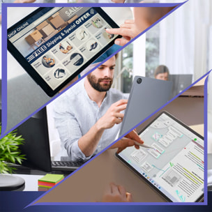 Tablet T30 PLUS 2.4G+5G WiFi 6. SO Android 14. Pantalla 10,95” 1280x800px. 6GB RAM + 6GB Virtual + 128GB. Doble cámara 5 + 13mpx.