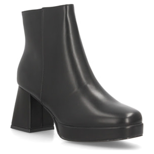Botines plataforma con tacón ancho para mujer
