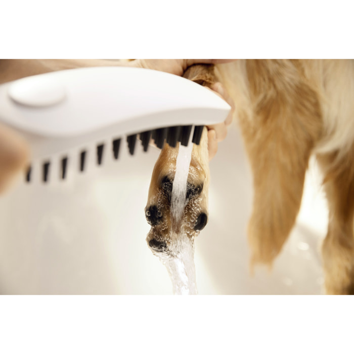 DogShower Douchette pour chien 150 3 jets avec buses massantes, blanc mat