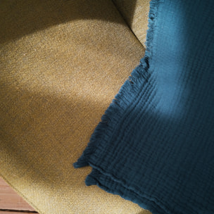 Plaid en gaze de coton, NATURELLEMENT GAUFRÉ