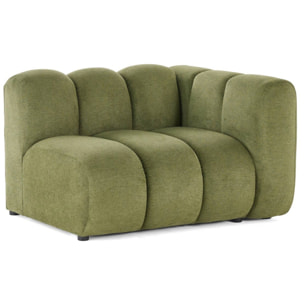 Debbie - module d'assise droit en tissu texturé - Vert