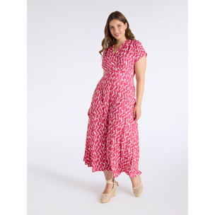 Fiorella Rubino - Vestido largo estampado - Fuchsia