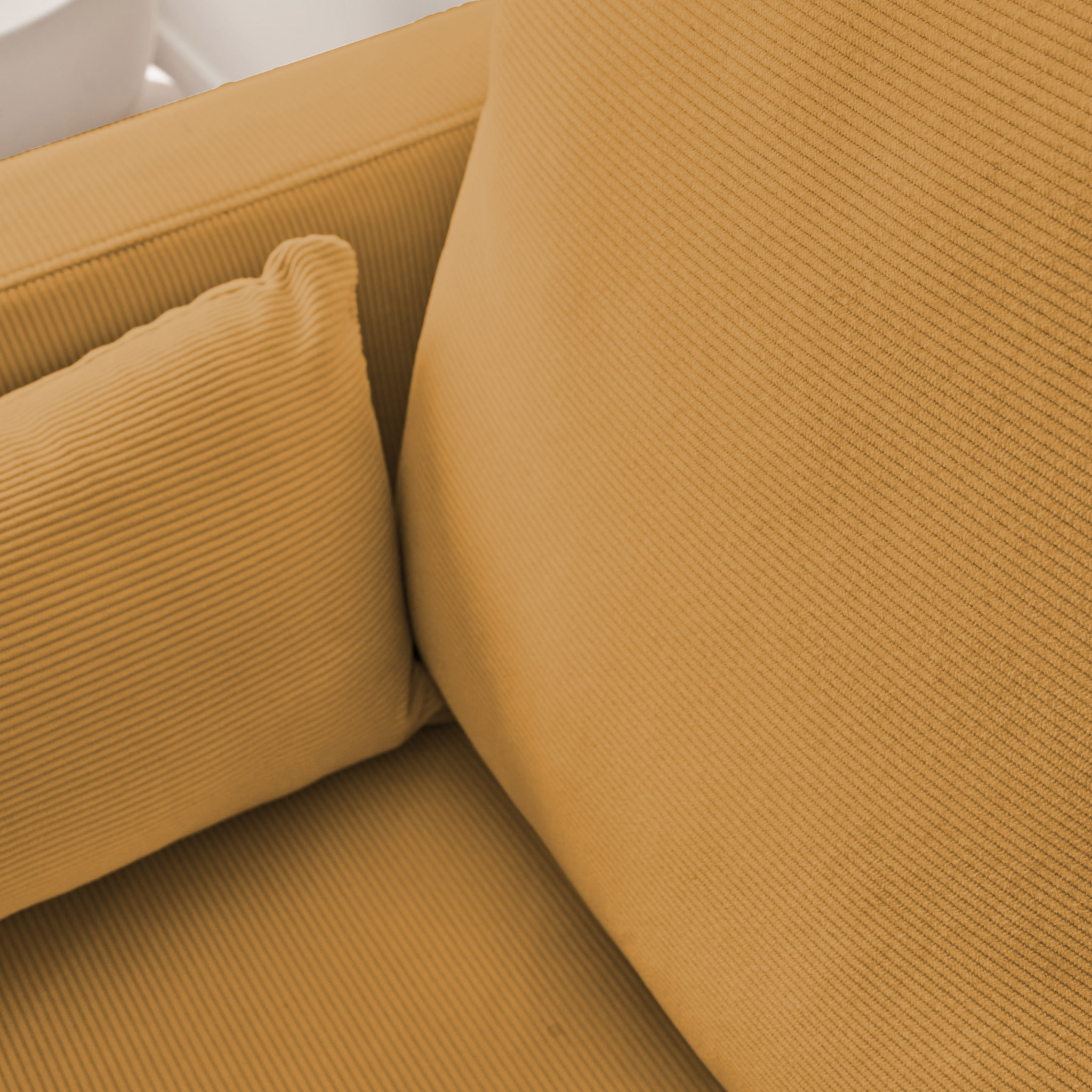 Canapé 3 places pieds métal velours côtelé BJORN