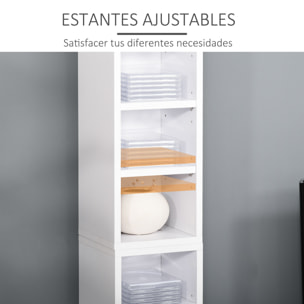 Estantería para CD o DVD Soporte para CD con 12 Compartimientos para 204 CD's y Estante Ajustable para Salón Dormitorio Oficina 2 Unidades 21x22.5x88,5 cm Blanco