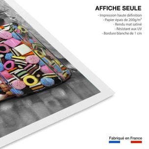 Affiche bonbons arlequins et roudoudous Affiche seule
