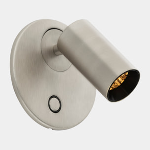 LEDS C4 Luz de lectura Chic LED 3.9 Blanco cálido - 2700K TOUCH DIMMING Níquel satinado 200lm