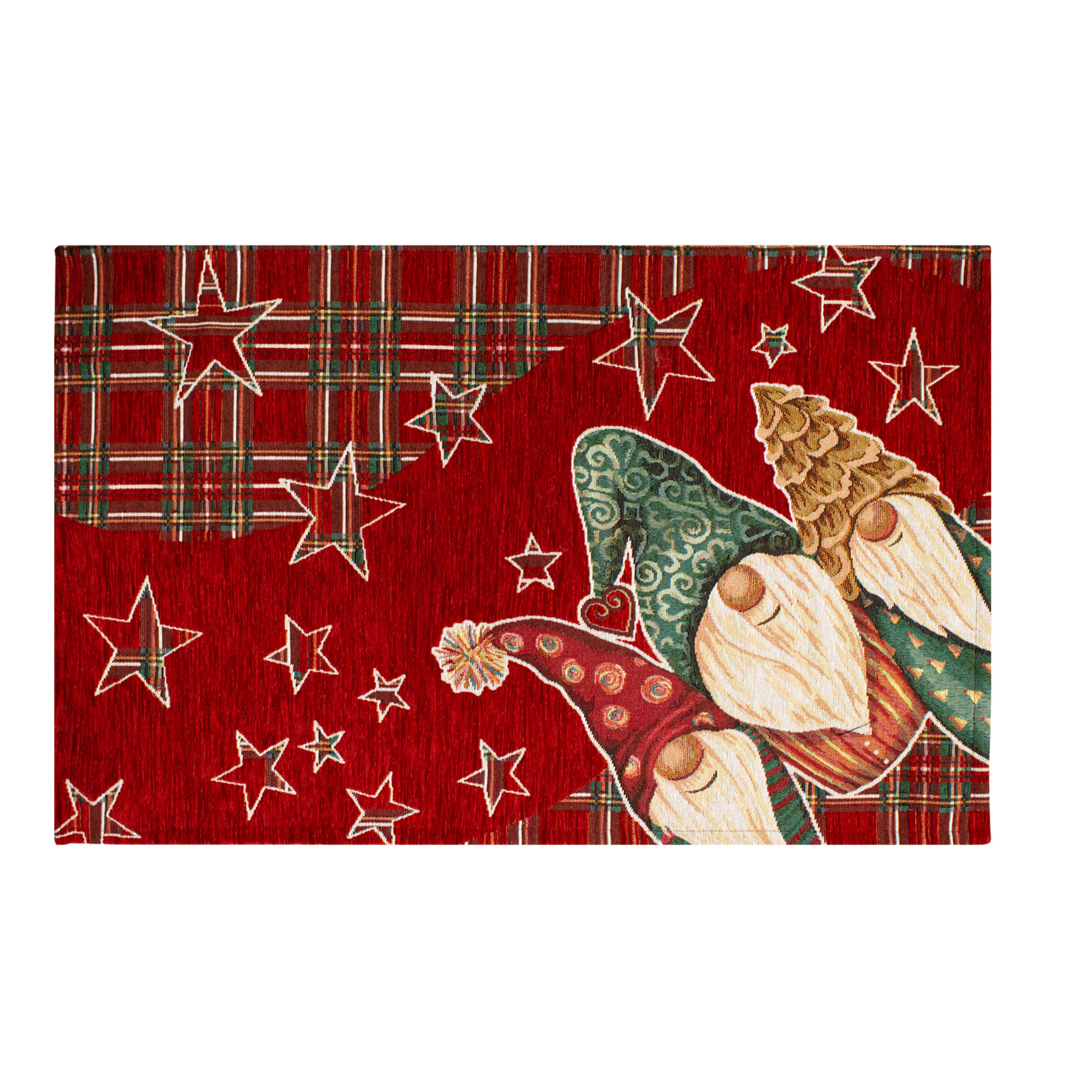 Tappeto Ingresso Arredo Natalizio Gnomi Stelle