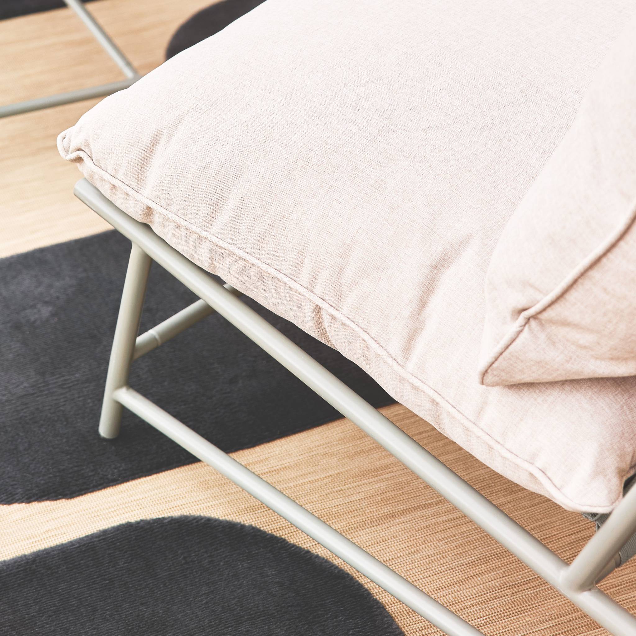 Salon de jardin acier et textilène 4 places SOFIA