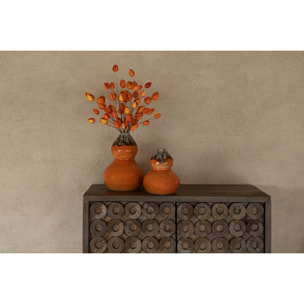 J-Line vase - céramique - orange/marron - small