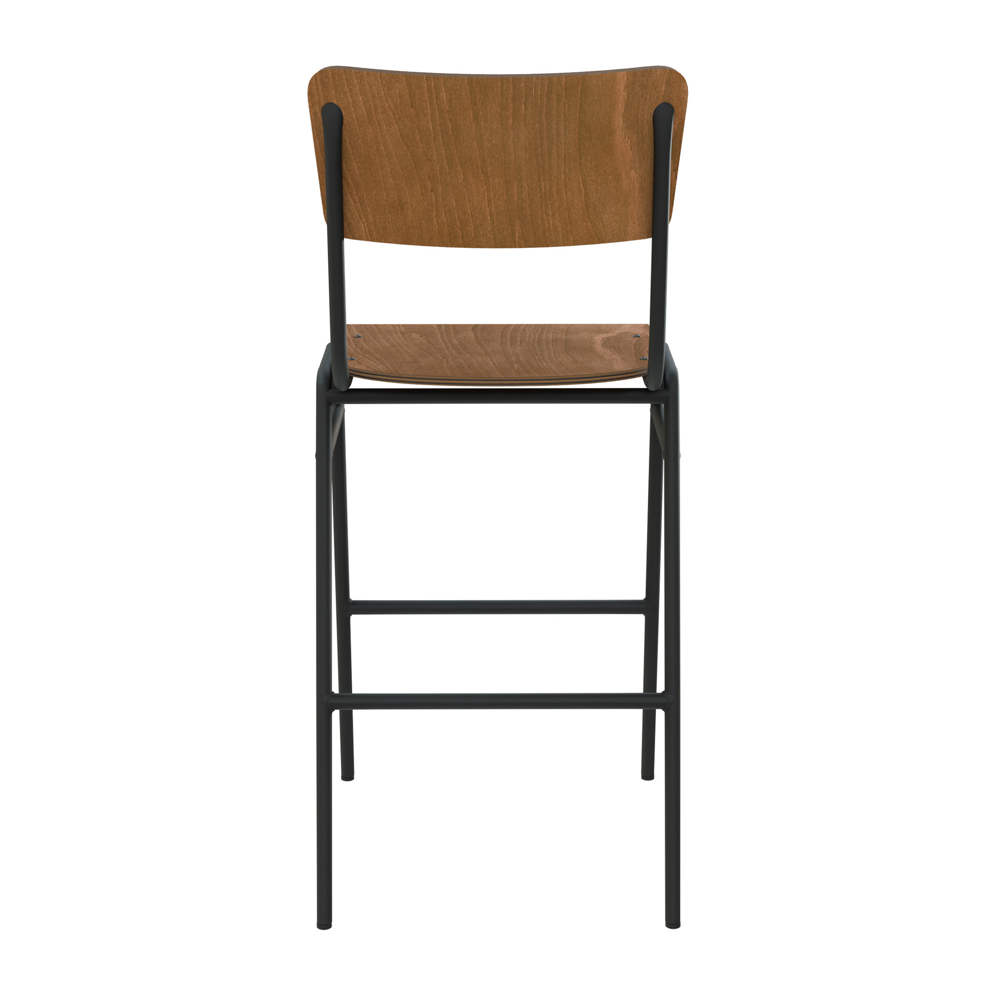 Lot de 2 chaises pour îlot central 66 cm en bois foncé - Clem