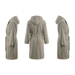 INTRECCI HOME Accappatoio Uomo e Donna, in Puro Cotone Jacquard 500 g, , Morbidezza Extra, Avvolgente, con Cappuccio e Tasche, Elegante e Confortevole,