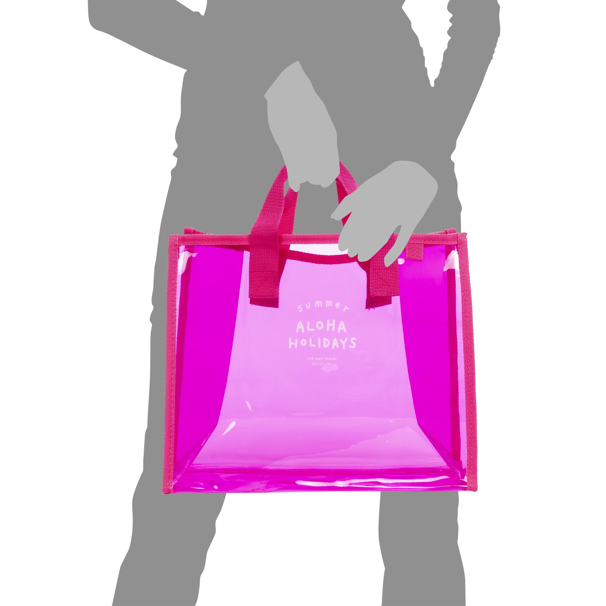 Borsa shopper Zeme in PVC trasparente.