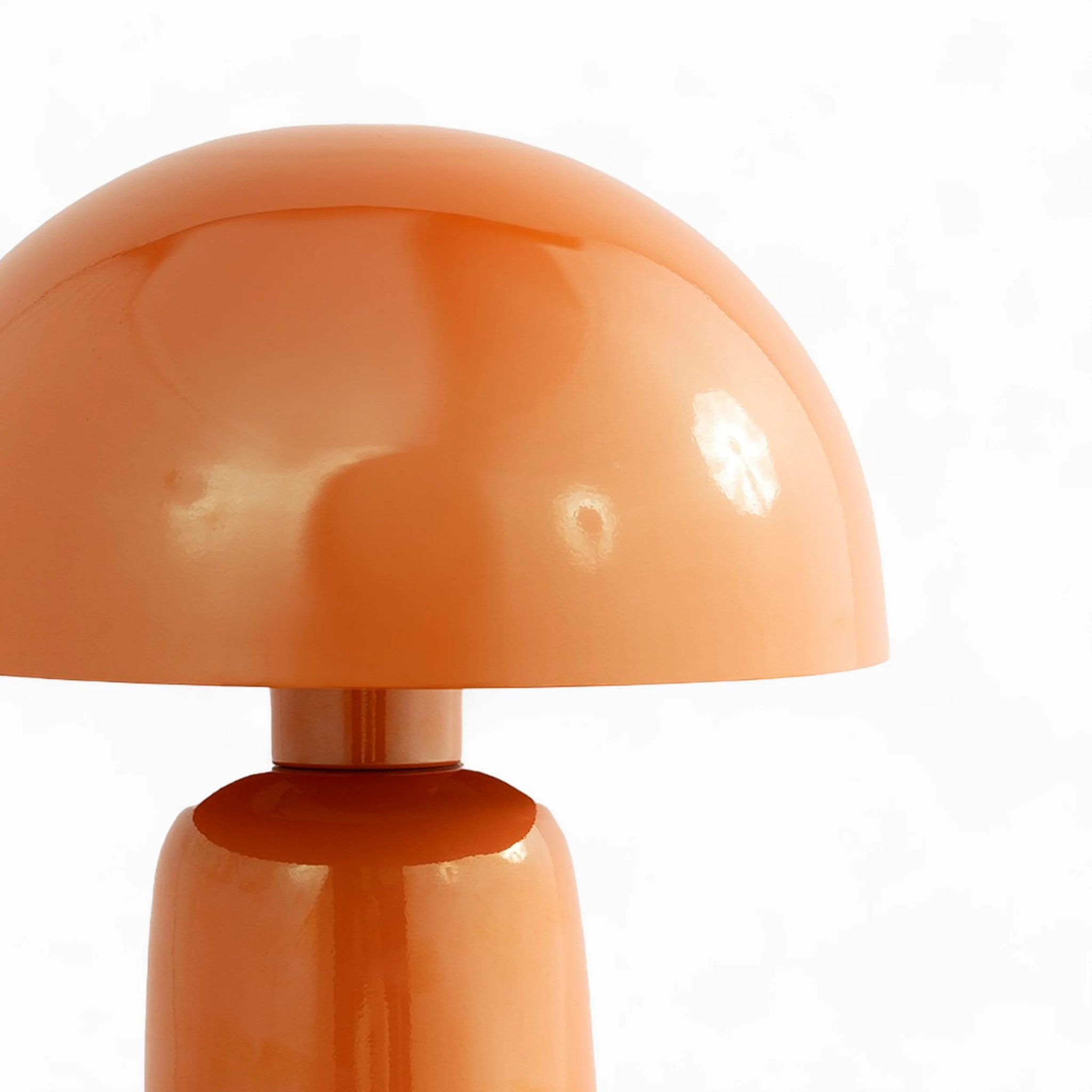 Lampe champignon en métal orange - Clara