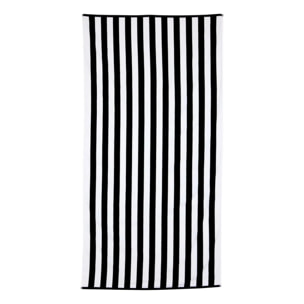 Drap de bain The palm resort 90x180cm noir et blanc en coton