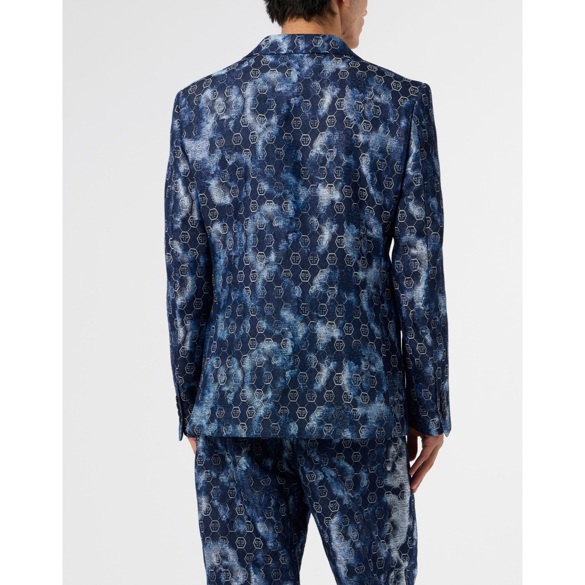 PHILIPP PLEIN Jacquard Denim Blazer Monogram
