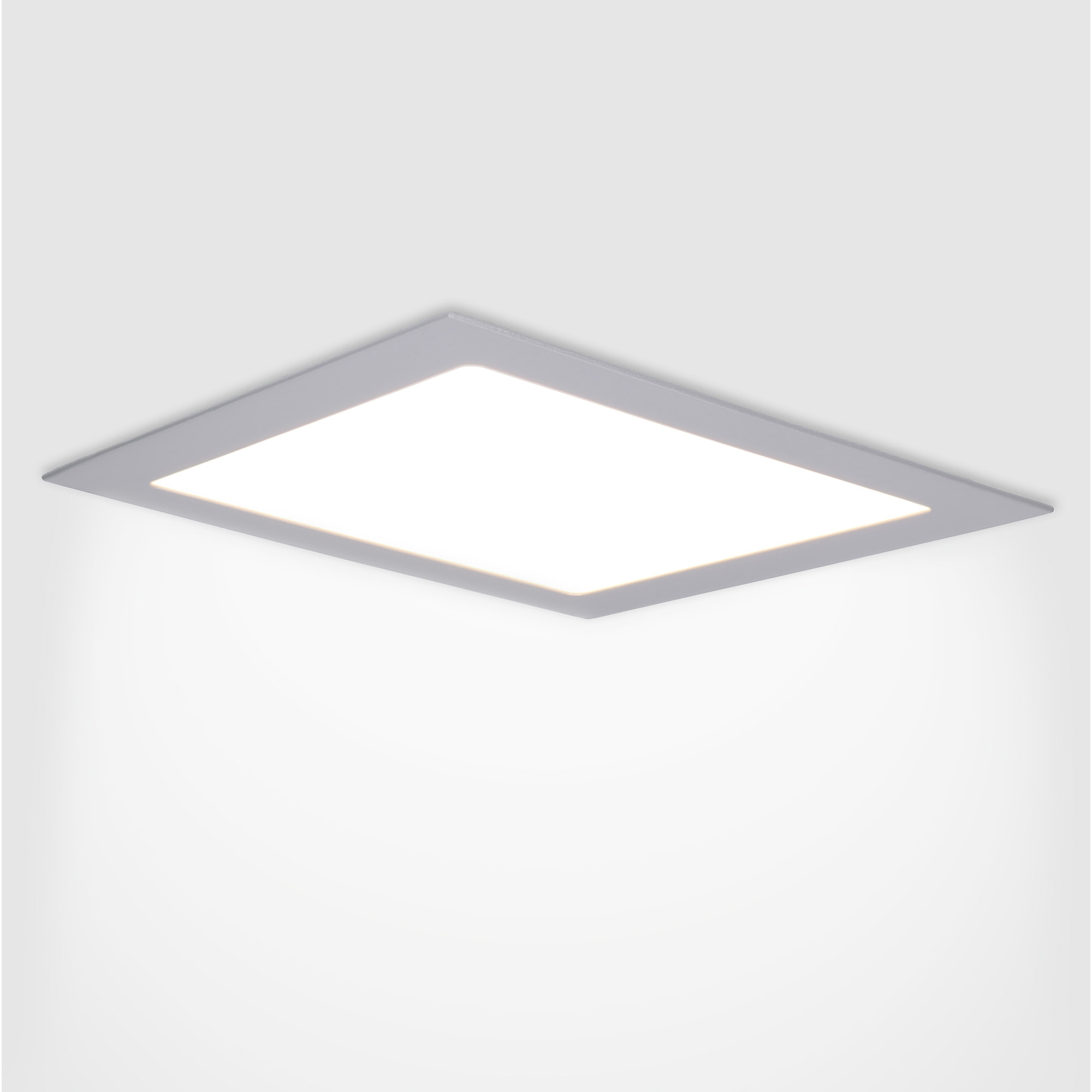 Forlight Downlight Ip23 Easy Square 225Mm Led 15,5W 3000K Gris 1371Lm