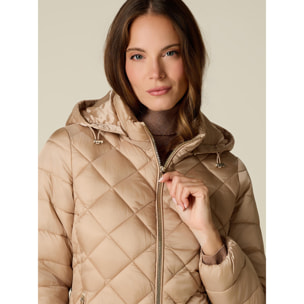 Oltre - Piumino lightweight con trapuntature combinate - Beige