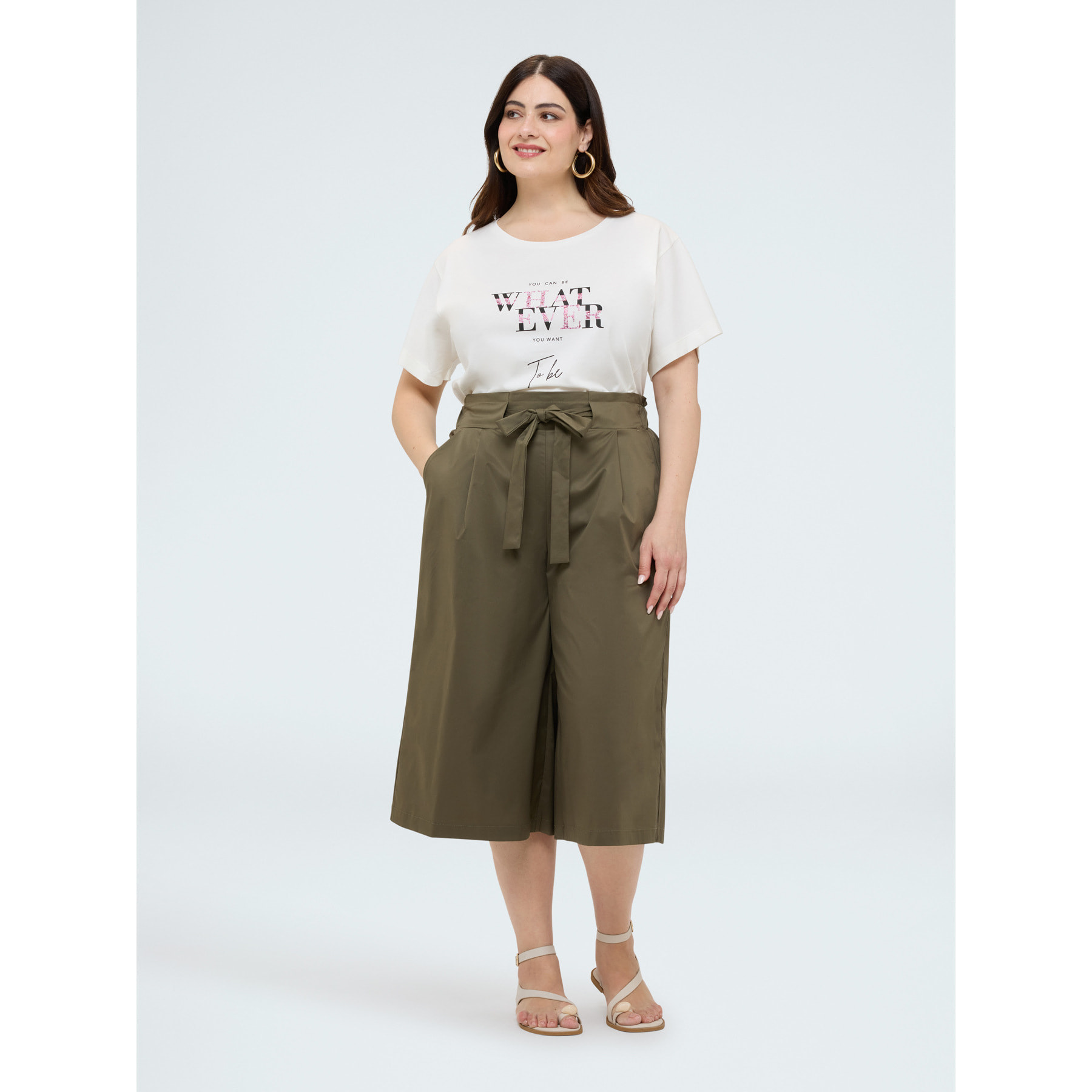 Fiorella Rubino - T-shirt in cotone con scritta motivazionale - Bianco