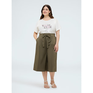Fiorella Rubino - T-shirt in cotone con scritta motivazionale - Bianco