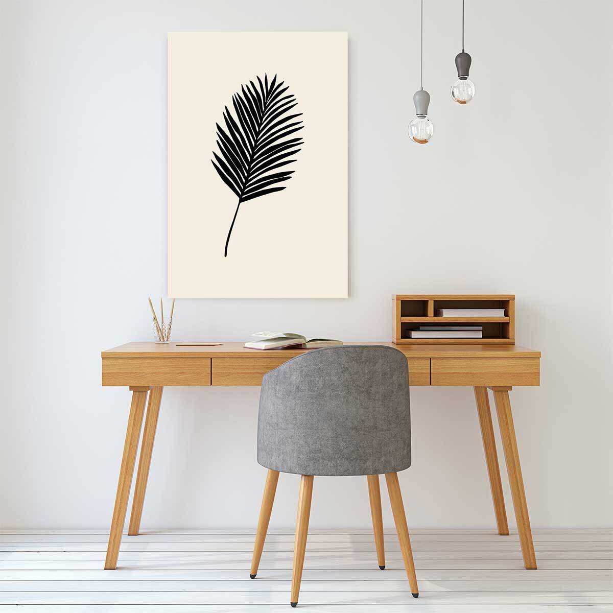 Tableau palmier noir Toile imprimée