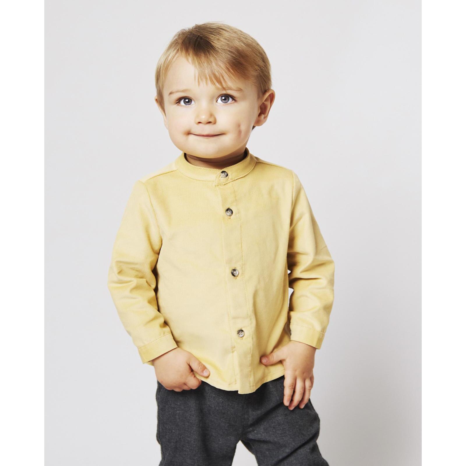 Camisa micropana mostaza