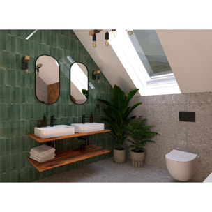 Infinitio mitigeur de lavabo avec bec cascade, sans vidage, noir mat (SATBSINF271C)