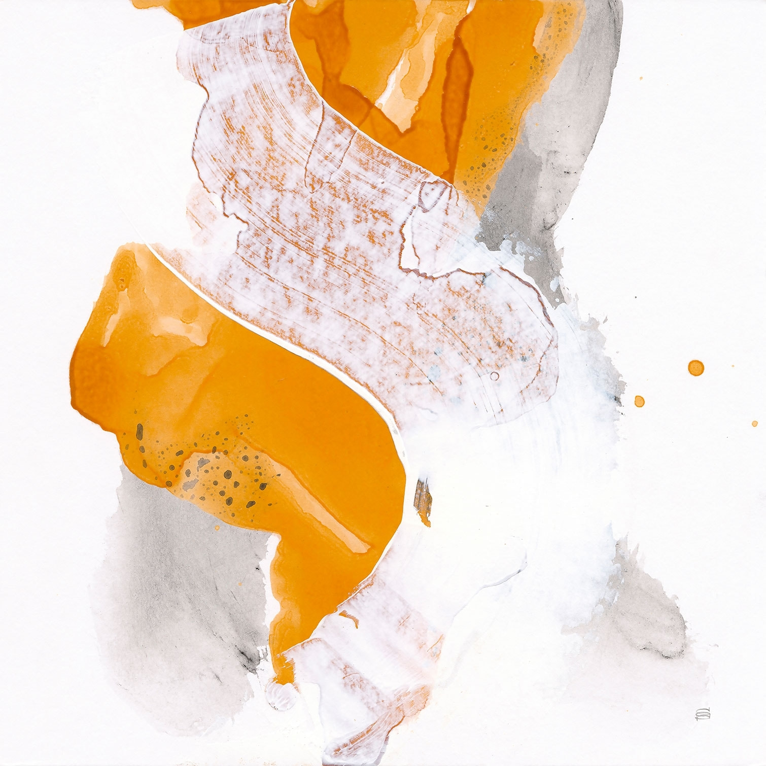 Tableau ambre abtraite Toile imprimée