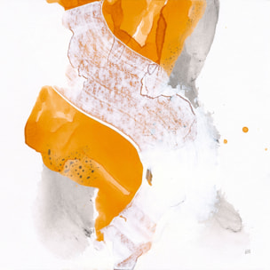 Tableau ambre abtraite Toile imprimée