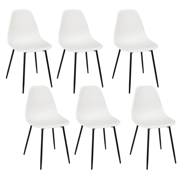 Chaise Gustav Blanc - Lot De 6