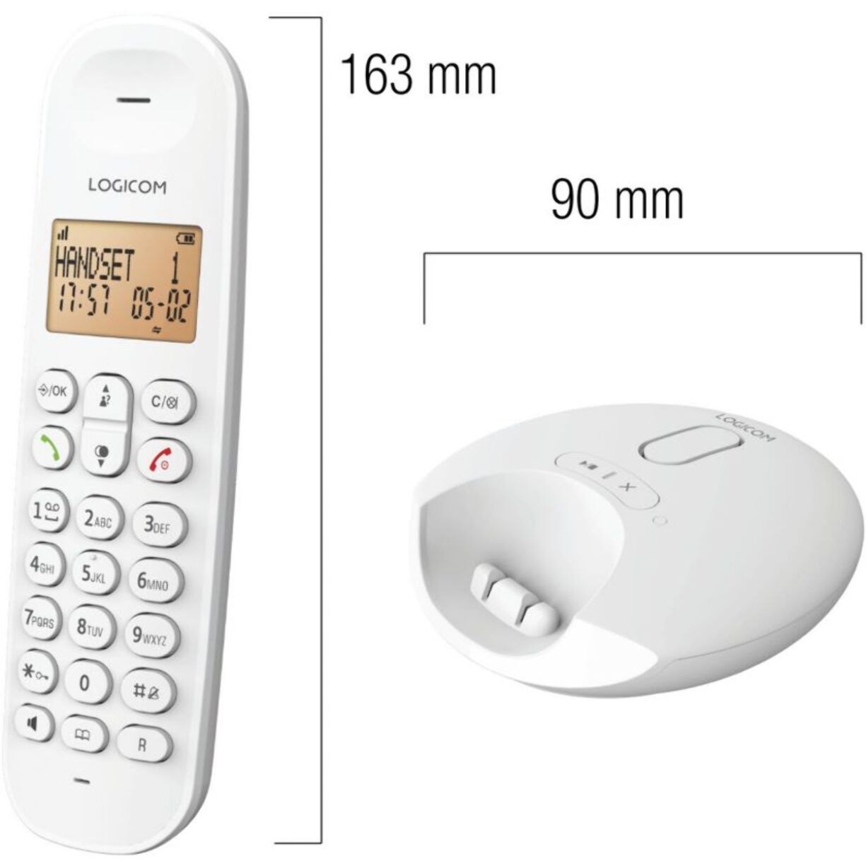 Téléphone sans fil LOGICOM Iloa Solo Répondeur Blanc