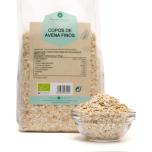 PLANETA HUERTO | Pack 2x Copos de Avena Finos ECO Avena Integral, Vegana, Sin Gluten, Fuente de Fibra y Omega 3 | Alto Contenido en Vitaminas y Minerales | Ideal para Desayunos Saludables y Nutritivos