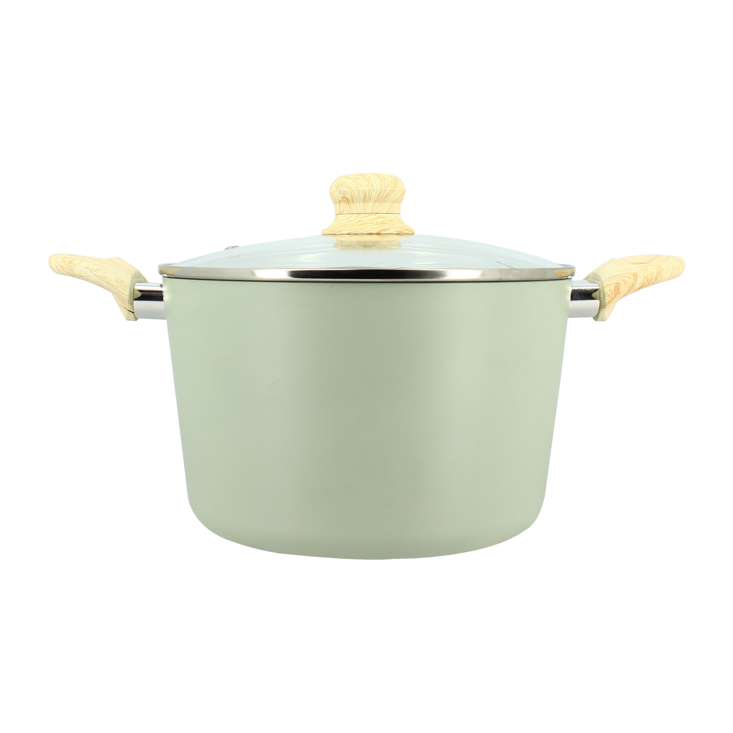 FAITOUT CELADON 24CM EN ALUMINIUM INDUCTION AVEC COUVERCLE EN VERRE