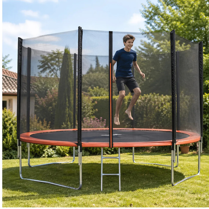 Trampoline Diam 3,66 m avec filet de sécurité et échelle