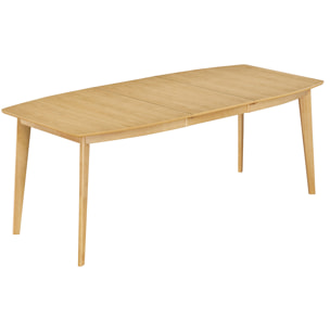 Table à manger extensible scandinave en bois clair L150-200 LEENA