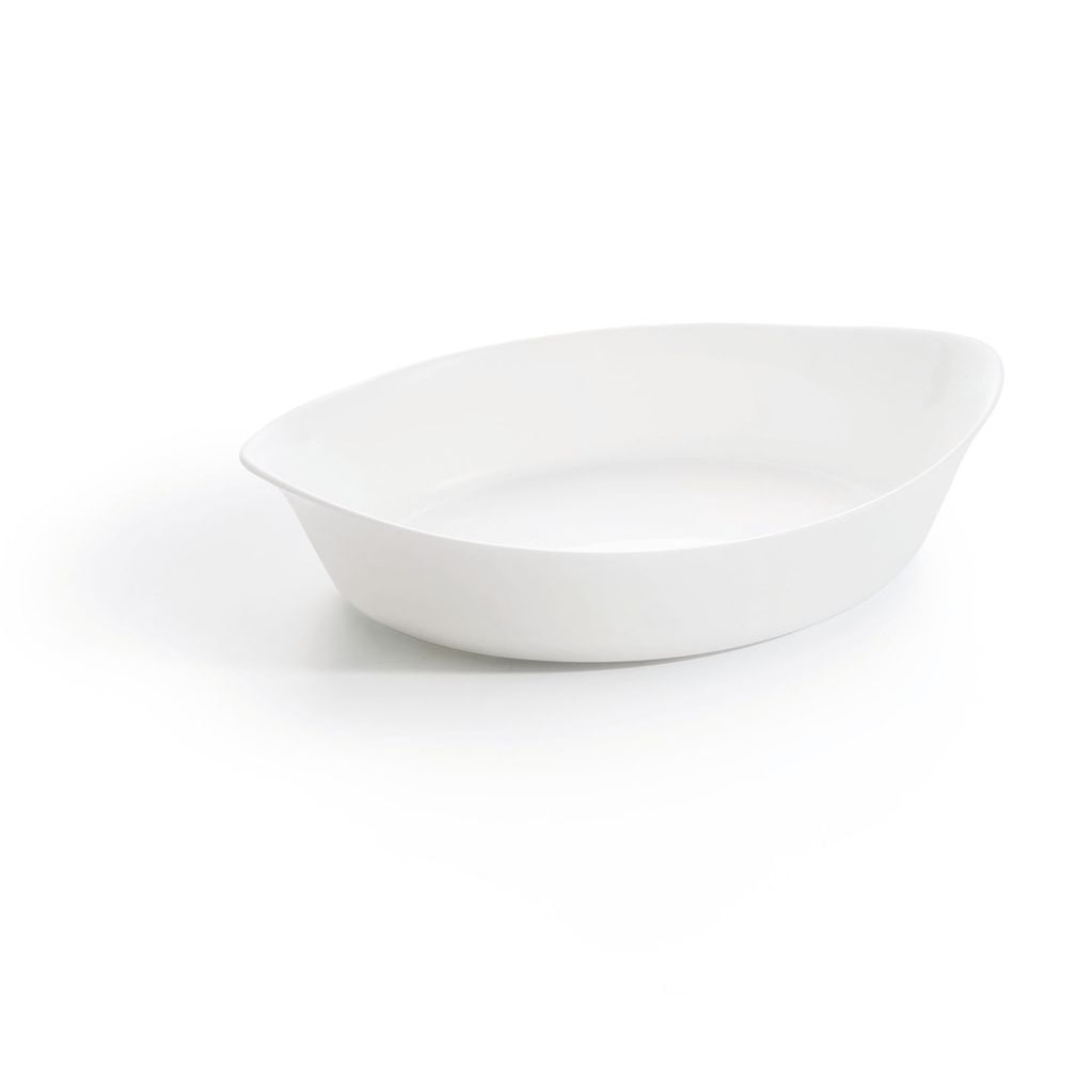 Plat à four ovale blanc 29X17cm Smart Cuisine Carine 250°C  - Luminarc - Opale culinaire extra léger et résistant