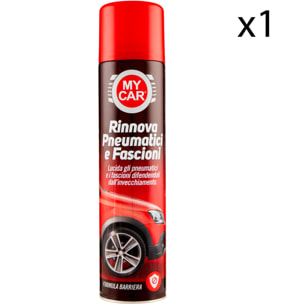 My Car Rinnova Pneumatici e Fascioni Spray Formula Senza Barriera - Flacone da 400ml