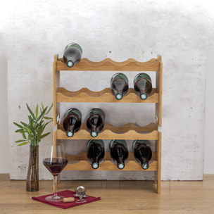 Rangement 8 bouteilles empilables Bambou