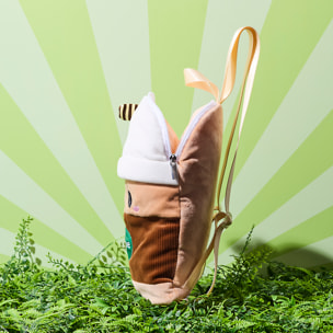 Peluche Bubble Tea Sac A Dos Marron