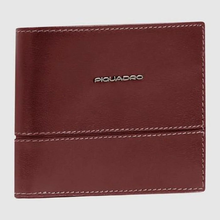 Piquadro Portafogli con portamonete, porta carte di credito, volantino staccabile e protezione RFID