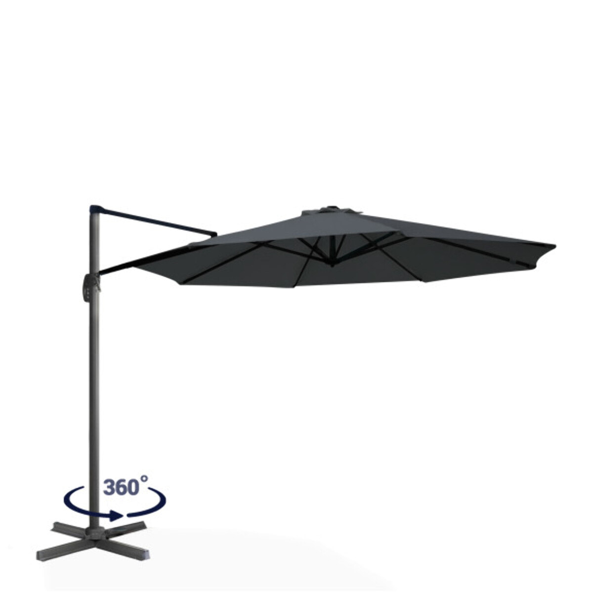 Parasol Sombra 360° rond avec housse de protection