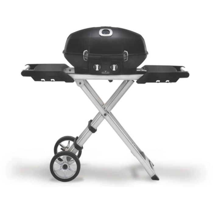 Barbecue gaz NAPOLEON Travel Q Pro noir 2brûleurs sur chariot pliant, 54x37 cm