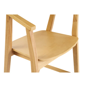 Tabourets de bar scandinaves en bois clair H66.5 cm (lot de 2) BAHIA