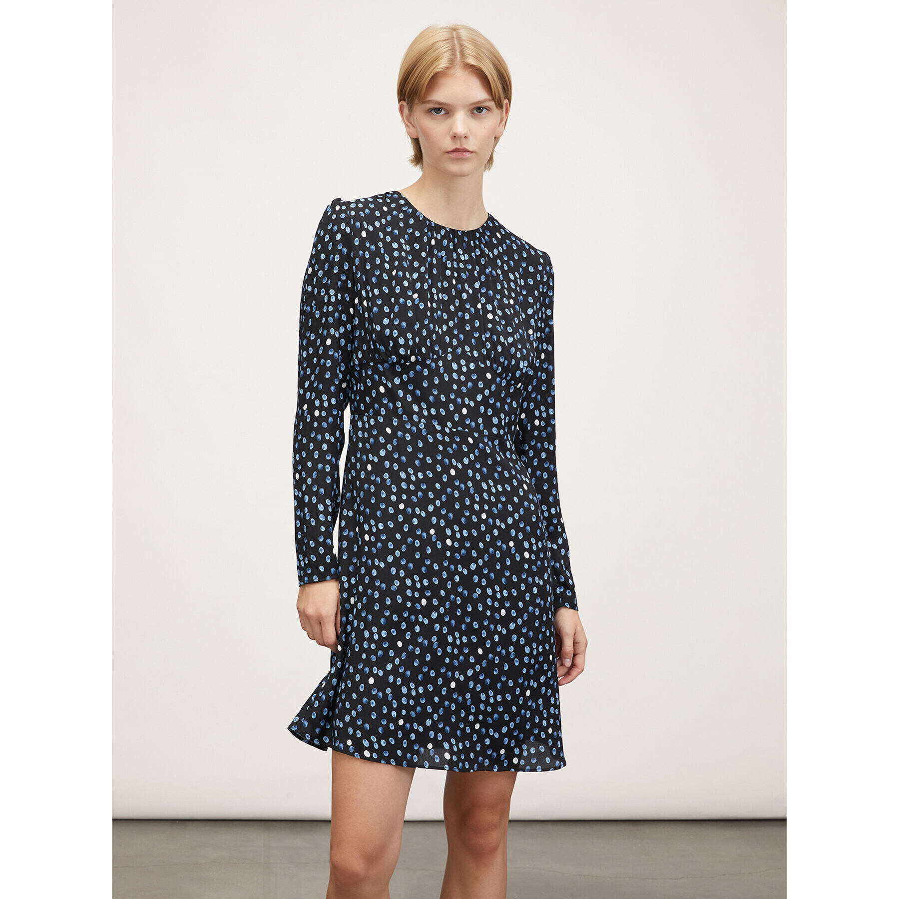 Motivi - Mini dress fantasia a pois - Blu