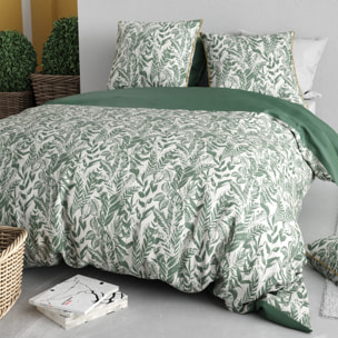 Parure housse de couette imprimé 100% coton - mangrove